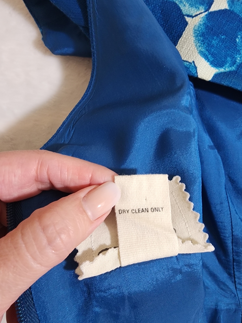 Anthropologie Tabitha Dress Womens 8 Blue Watercolor Gems Sheath Sleeveless Care - Picture 10 of 10